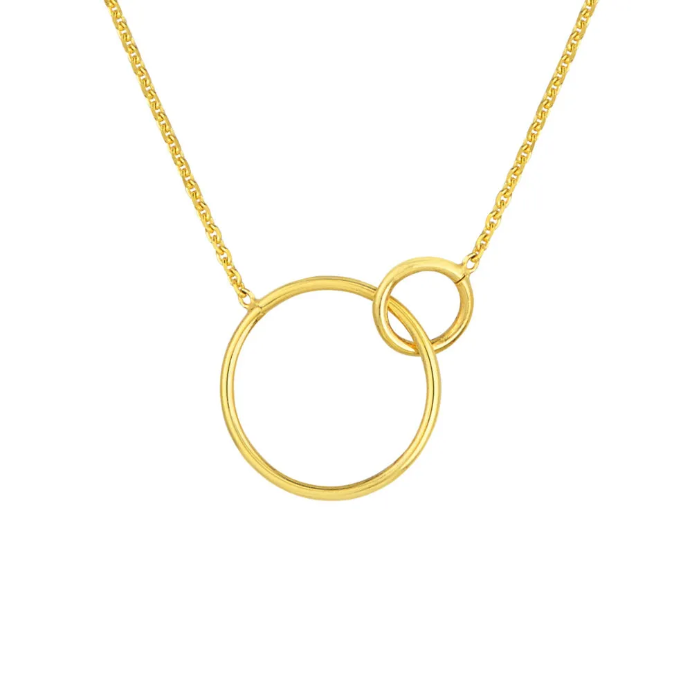 14k Gold Interlocking Circles Necklace