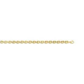 14k Gold Puffed Mariner Chain, 18"