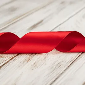 50mm Double Faced Satin Ribbon - Red