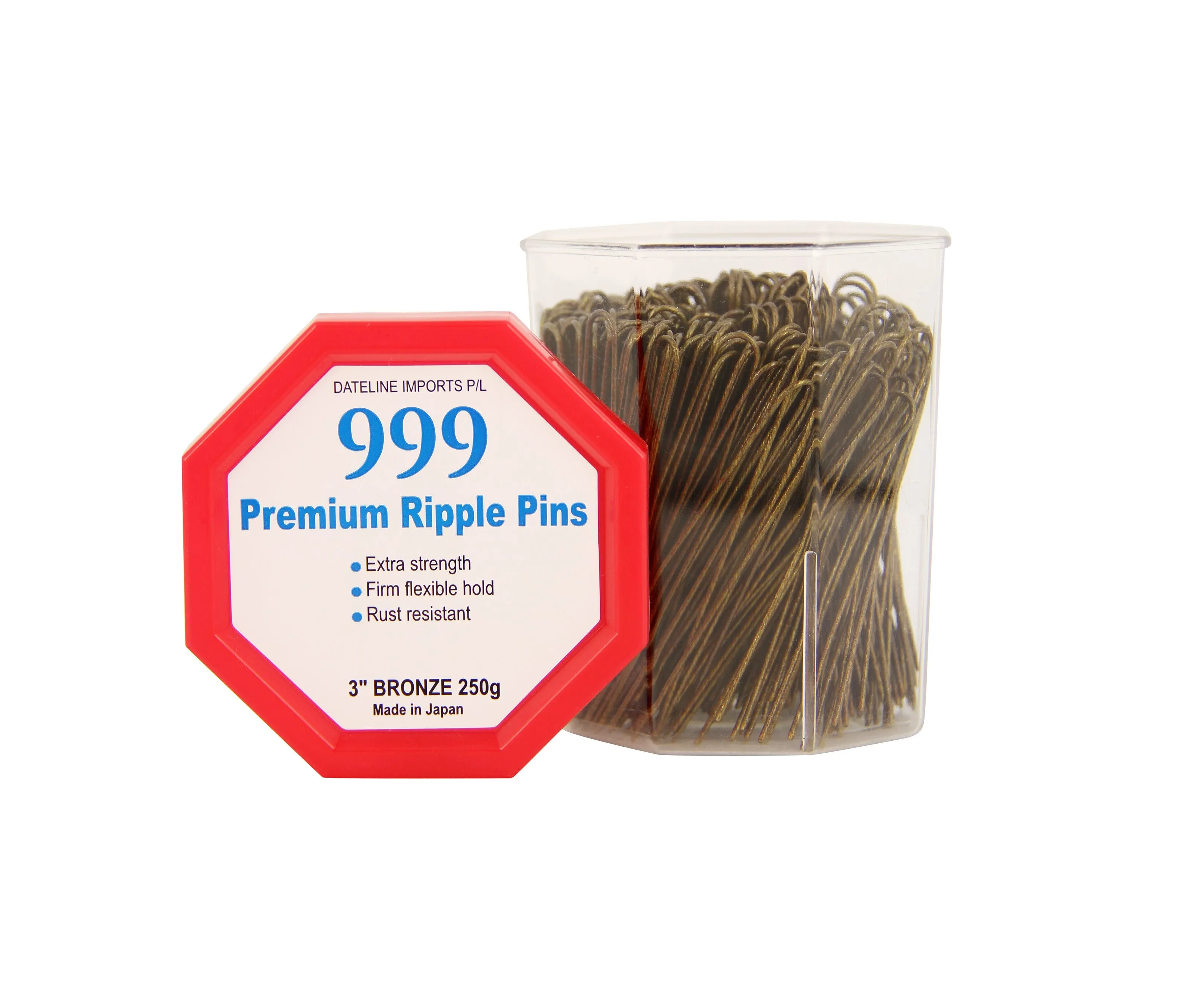 999 Premium Ripple Pins - 3 inch - BRONZE*