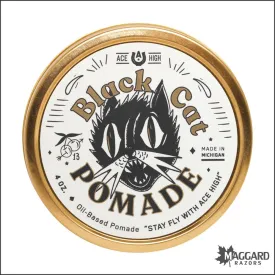 Ace High Black Cat Artisan Oil Based Pomade, 4oz Firm Hold