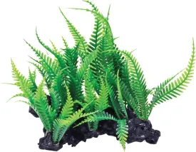 Aquatop Aquatic Supplies - Fern On Rock Aquarium Plant Decor