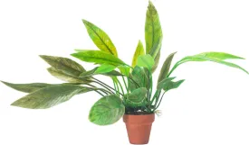 Aquatop Aquatic Supplies - Leafy Plant In Clay Pot