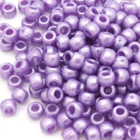 Bath Pearl Lilac Plastic Barrel Pony 6x8mm-Pack of 500