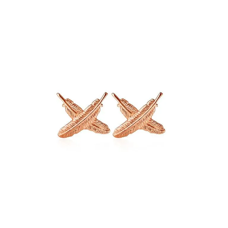 Boh Runga - Feather Kisses Stud - 9ct Rose Gold