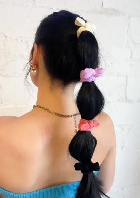 Bow Slick Back Ponytails (Pack of 3)