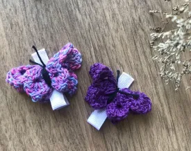 Butterfly Alligator Clip -Combo - Set of 2(Purple/Multicolour)