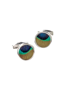 Capers Rhodium Cufflinks