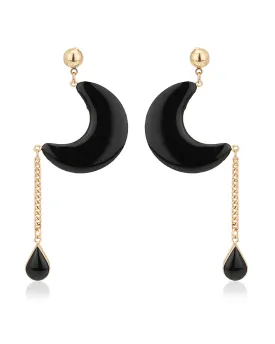 Carlton London Gold Plated Enamel Crescent Drop Earring For Women