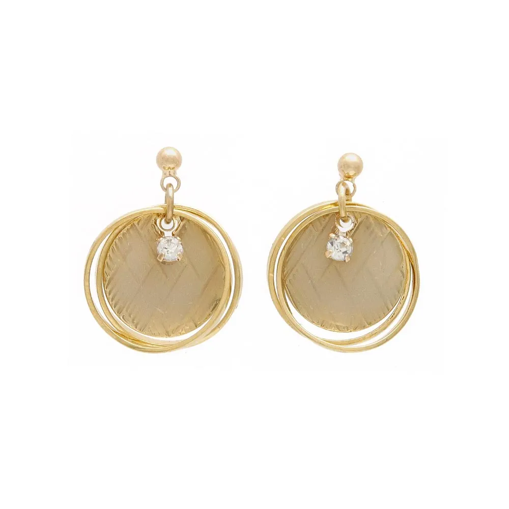 Circle Disc Plastic Earrings