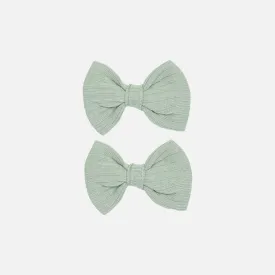 Cozy Mini Bows - Basil