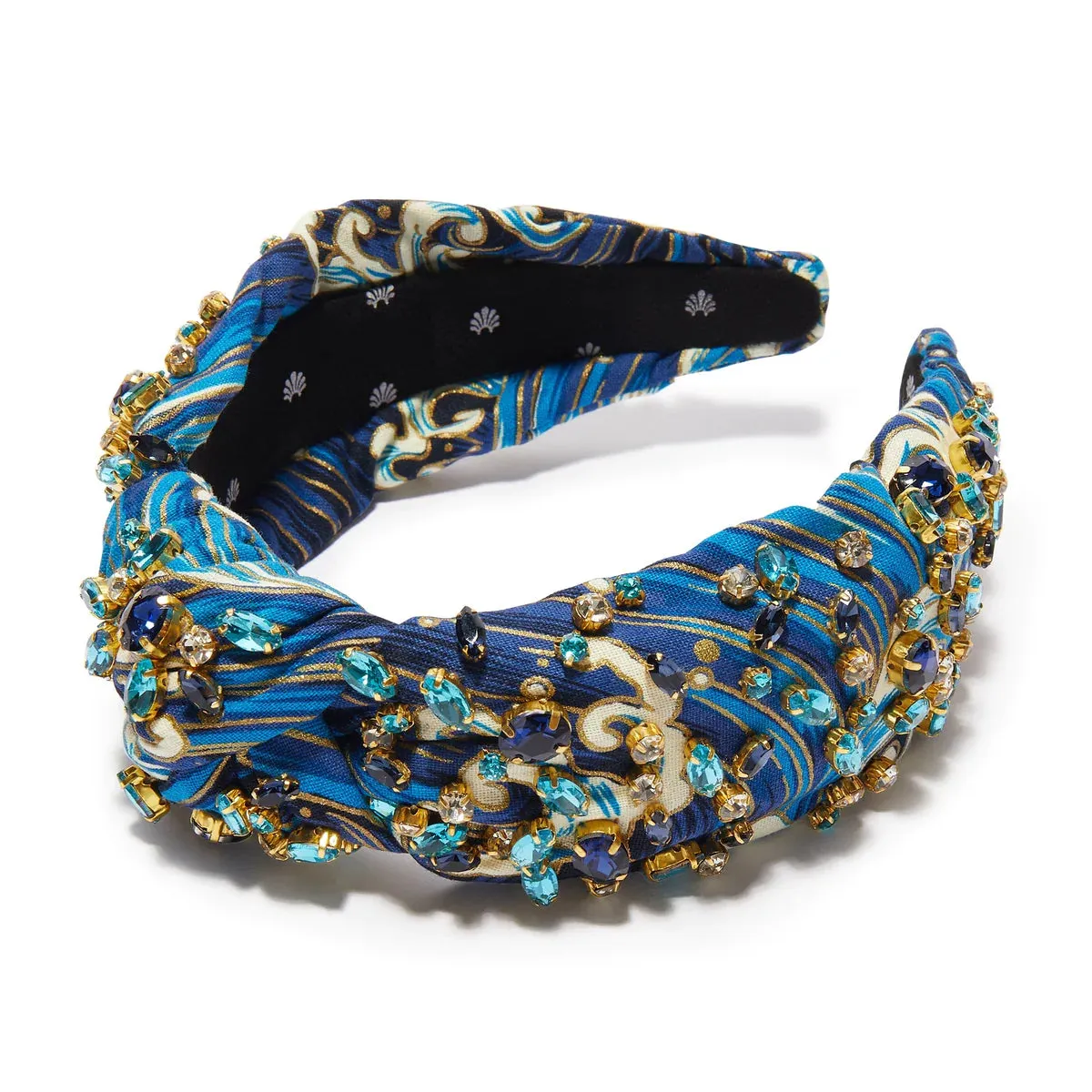 Crashing Waves Mixed Crystal Woven Knotted Headband