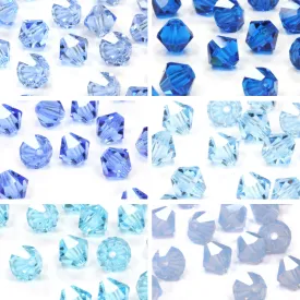 Crystal 6mm Bicone Blue Bundle - Pack of 6