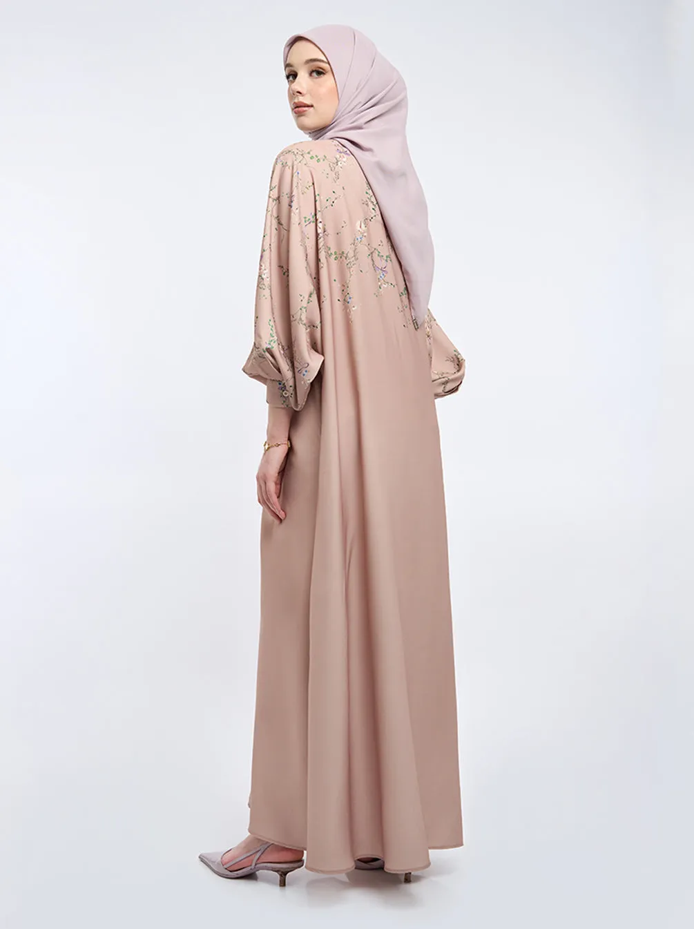 DERA RIBBON KAFTAN MAUVE