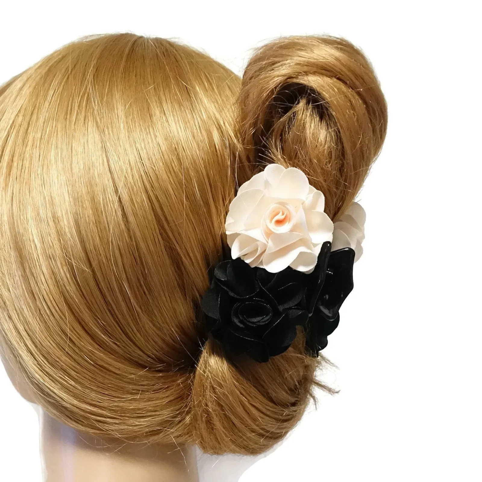 Flower Decorative Hair Jaw Claw Two Flower Hydrangea Flower Hair Clamp Women Hair Clip