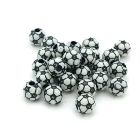 Football Black Plastic Round 10mm-Pack of 50