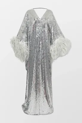 Gala Disco Feather Kaftan