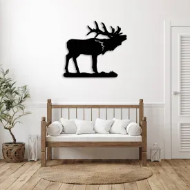 Howling Elk - Metal Wall Art