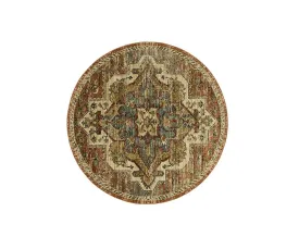 Karastan Elements Kasbar Round Rug - Spice