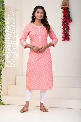 Lahriya Pink Kurtis