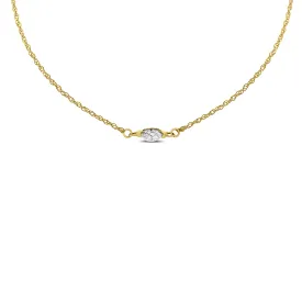 Marquise Diamond Anklet (0.34 ct Diamond) in Yellow Gold