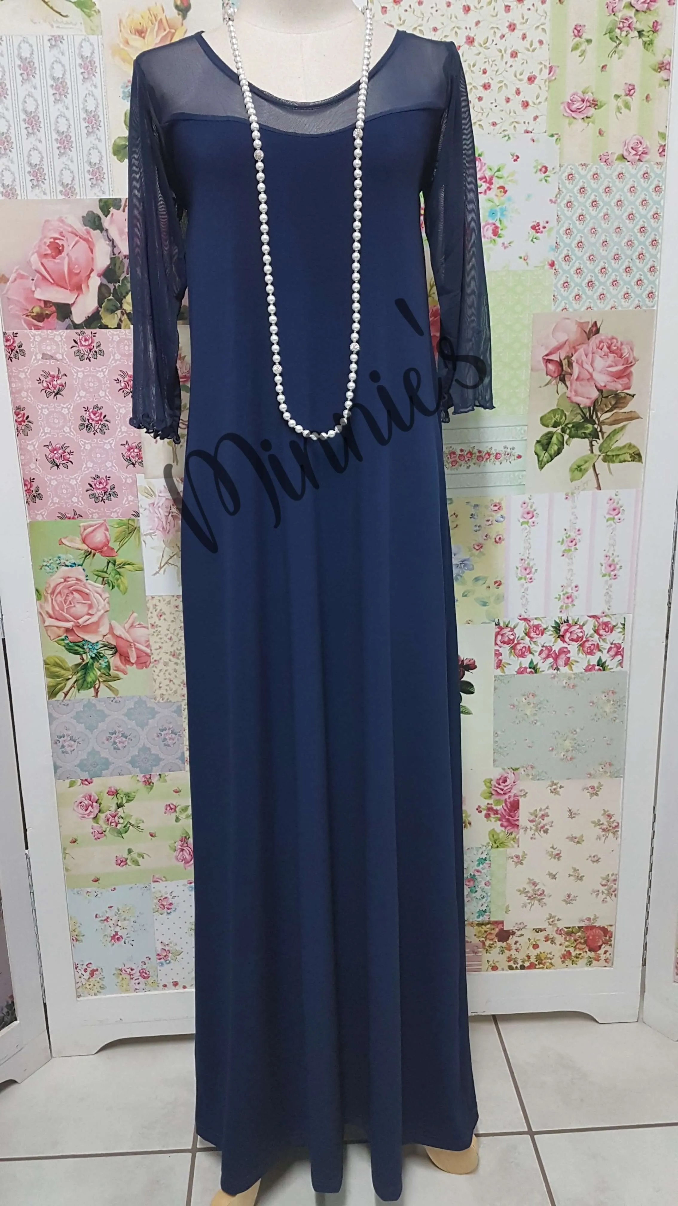 Navy Blue 2-Piece Dress Set CH0316