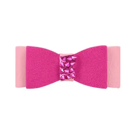 Pink is Love Pink Crystal Rocks Hair Bow