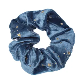 Stella Velvet Star Hair Scrunchie - Blue