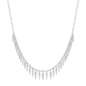 Sterling Silver Dream Catcher Fringe Necklace