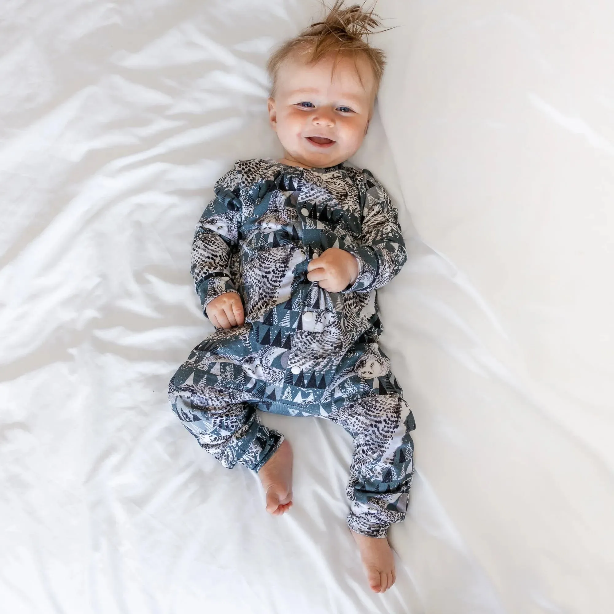 Unisex Artic Owls Popper Baby & Toddler Romper